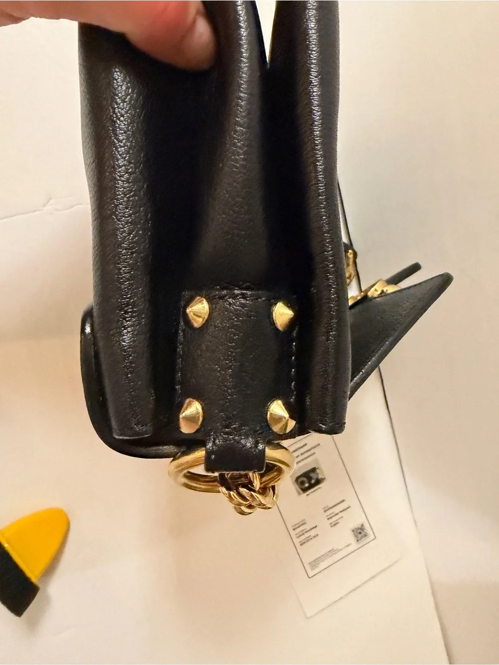 Authentic Black Leather Alexander McQueen Twin Chain Crossbody - Picture 8 of 15